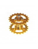 2Pcs Golden Driving Wheels + Bearing Wheels + Plastic Track Set Accessory For Robot Car Chassis