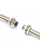 1Pair PNP M12 Laser Through Beam Photoelectric Sensor 200mA Cable Length 1.8m
